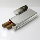 Cigar Case And Hip Flask With Mini Funnel - ProDeco