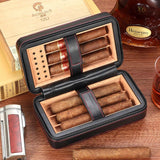 Cigar Humidor Cedar Wood Leather - ProDeco