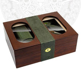 Glass Top Cigar Humidor Set Box - ProDeco