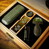Glass Top Cigar Humidor Set Box - ProDeco
