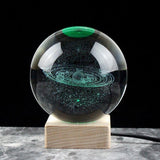 Laser Engraved Planets Glass Sphere Cosmic - ProDeco