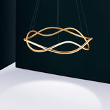 Modern round golden line pendant lighting, - ProDeco