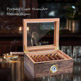 MORIDA Glass Top Humidor Antique wood - ProDeco
