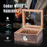 MORIDA Glass Top Humidor Antique wood - ProDeco