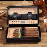 Travel Cigar Humidor Case Leather Cedar - ProDeco