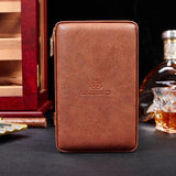 Travel Cigar Humidor Case Leather Cedar - ProDeco