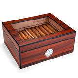 Wood Glass Humidor for 25-50 Cigars - ProDeco