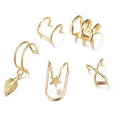 Earrings Gold Star Leaves - ProDeco