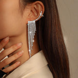 Earrings Rhinestone Fringe - ProDeco