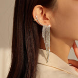 Earrings Rhinestone Fringe - ProDeco