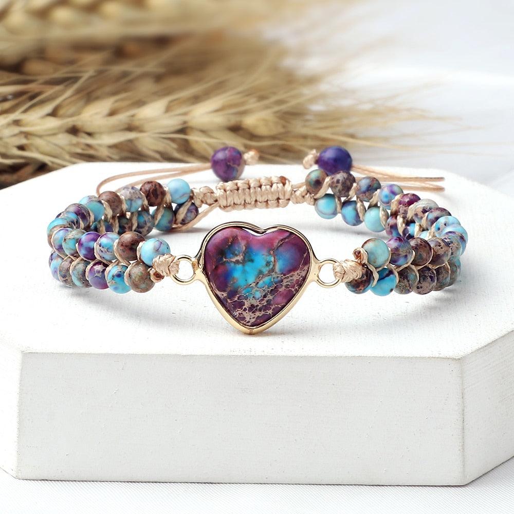 Emperor Stone Heart-Shape Beaded Bracelets - ProDeco