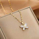 Necklace Zircon Mermaid Heart Butterfly - ProDeco