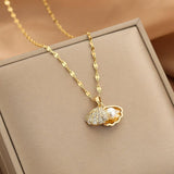 Necklace Zircon Mermaid Heart Butterfly - ProDeco