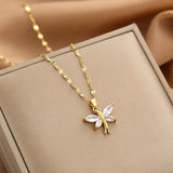 Necklace Zircon Mermaid Heart Butterfly - ProDeco