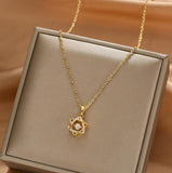 Necklace Zircon Mermaid Heart Butterfly - ProDeco