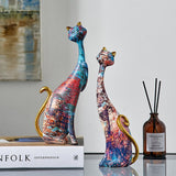 Oil Painting Cat Statues - ProDeco
