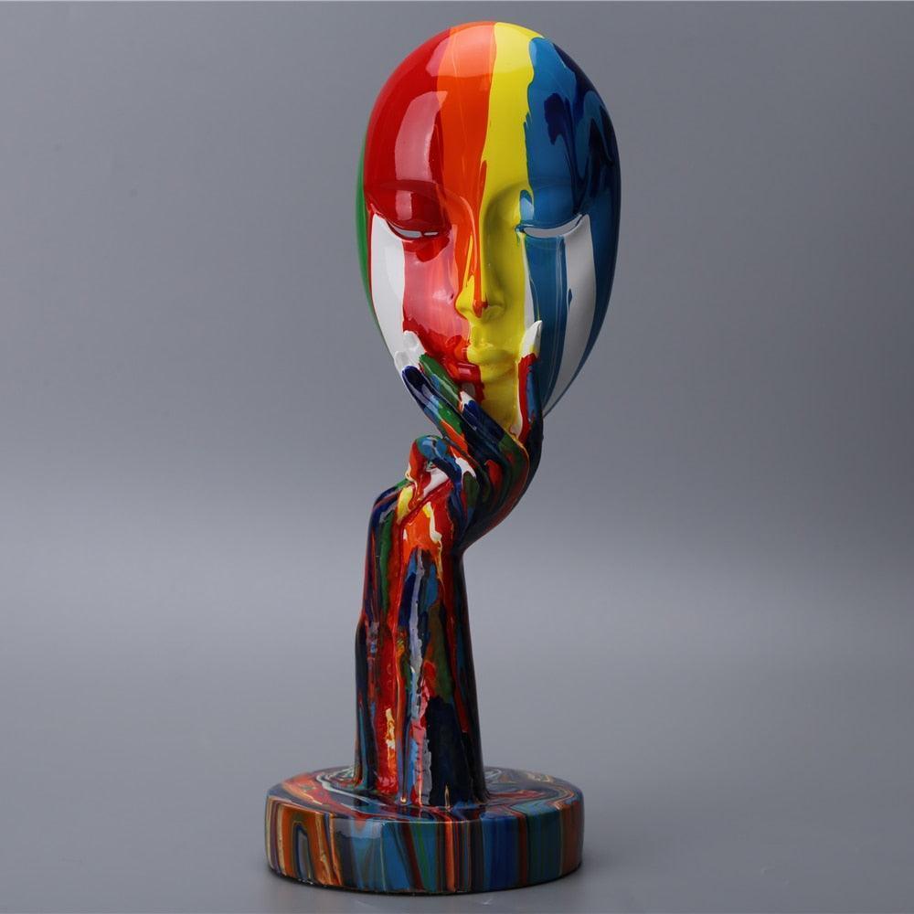 Statues Creative Colorful Face - ProDeco