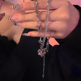 Sweet Pink Heart Crystal Necklace - ProDeco