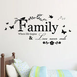 Wall Sticker Family Love Never Ends - ProDeco