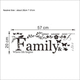 Wall Sticker Family Love Never Ends - ProDeco